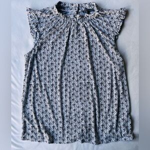 Adrianna Papell Black & White Floral Tank Top